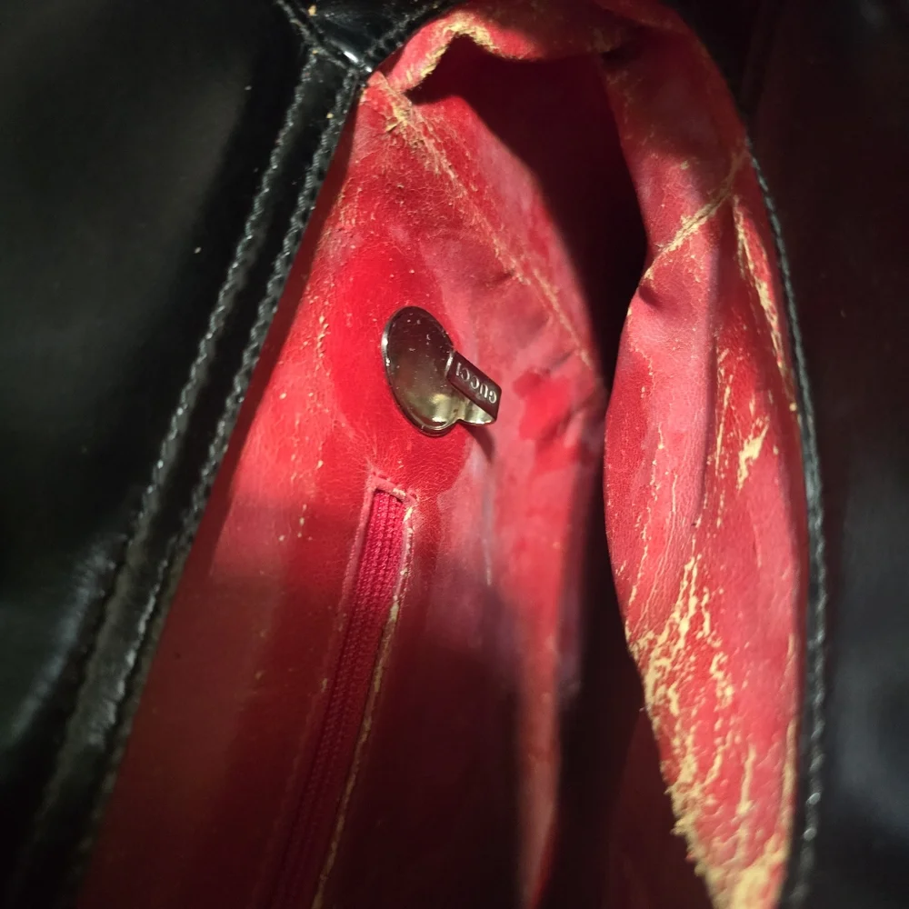 Authentic GUCCI Vintage Leather Hand Tote Bag Black - Picture 11 of 11